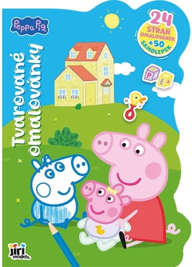 Album da colorare sagomato Peppa Pig con adesivi - 1 pezzo