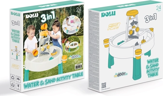 Dolu tavolo attività 3 in 1 per acqua e sabbia