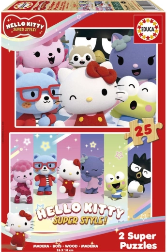 Educa puzzle in legno Hello Kitty 2x25 pezzi