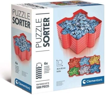 Clementoni ordinatore per puzzle – set da 6 vassoi