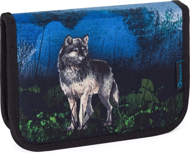 Bagmaster LUMI astuccio scolastico con motivo del lupo