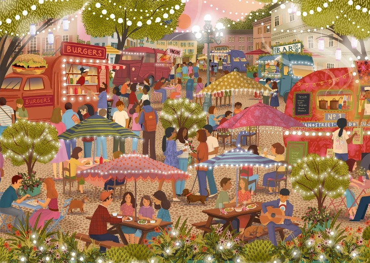Puzzle Falcon Festival del cibo 1000 pezzi