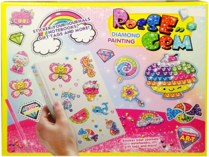 Adesivo a mosaico con strass scintillanti