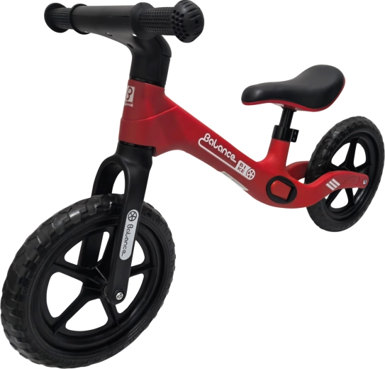 Balance Bike bicicletta senza pedali per bambini rosso-nera