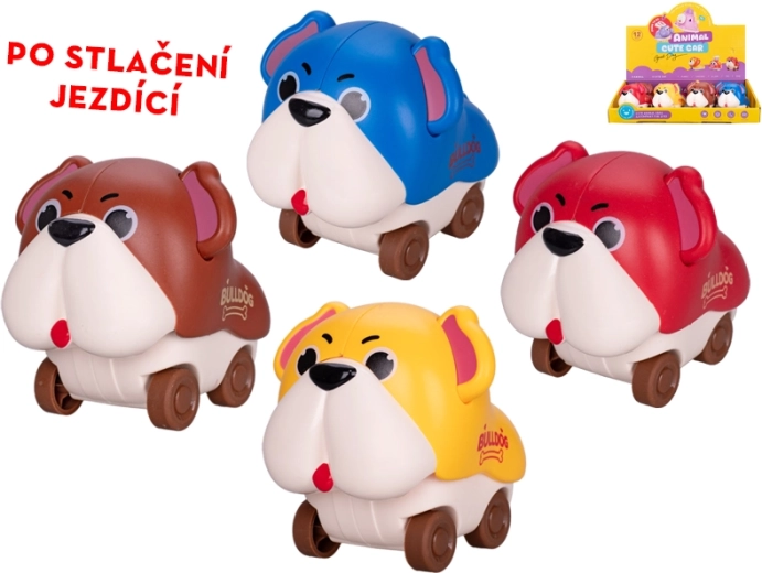 Cagnolino a rotelle 7,5 cm – giocattolo a pressione per bambini