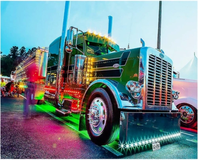 Ricamo con diamanti (diamond painting) camion americano 40 × 30 cm