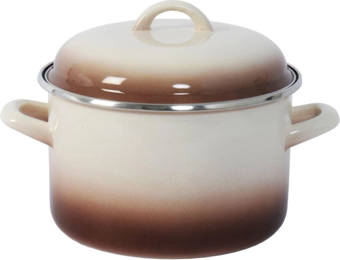 Pentola smaltata con coperchio 20 cm, 4 l CAPUCCINO
