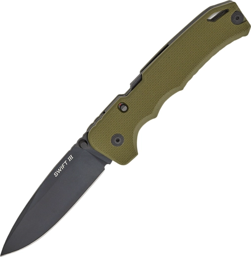 Coltello tascabile pieghevole Cold Steel Swift III con apertura assistita 10,2 cm, G10 verde