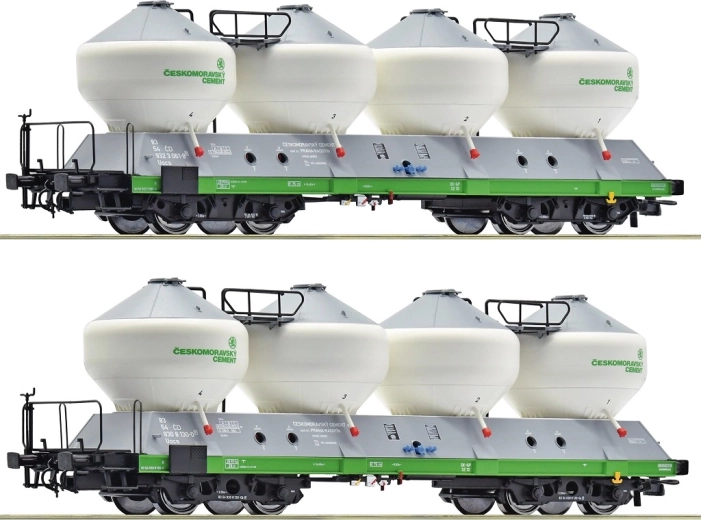 Roco set di 2 carri silo Uacs ČD (H0)