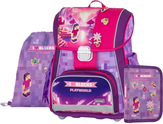 Set scolastico 3 pz Premium Playworld Girl di Oxybag