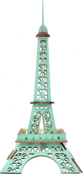 Puzzle 3D in legno Torre Eiffel turchese