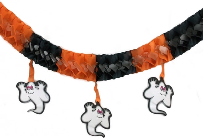 Ghirlanda di carta di Halloween con fantasmi 3 m