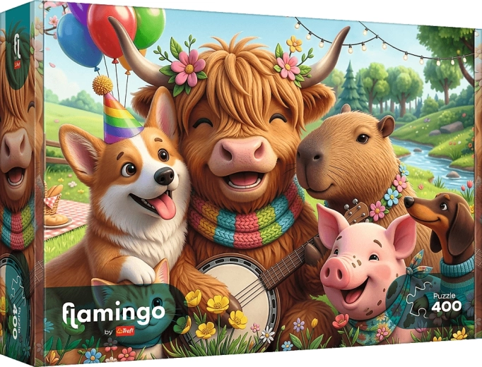 Puzzle Trefl Fenicottero: festa di compleanno 400 pezzi