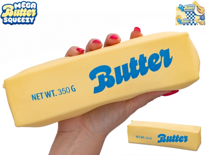 Mega cubetto di burro XL antistress da schiacciare e stirare - 1 pezzo