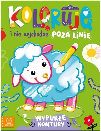 Album da colorare con pecorella – contorni in rilievo per colorare facilmente