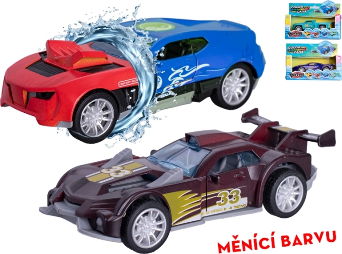 Auto in metallo 12 cm con meccanismo a retrocarica e cambio colore