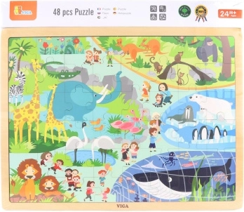 Puzzle in legno Zoo – 48 pezzi