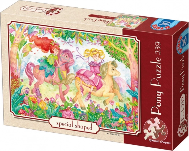 Puzzle Pony colorati 239 pezzi D-Toys