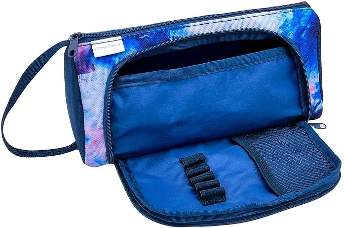 Pochette con motivo marmo e tasca laterale