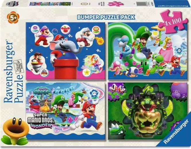 Puzzle Ravensburger Super Mario 4×100 pezzi