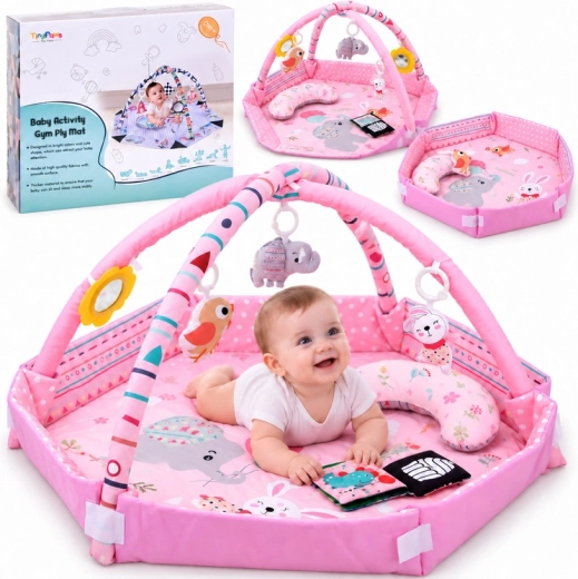 Tappetino gioco educativo 2 in 1 per bambini con archi e giochi