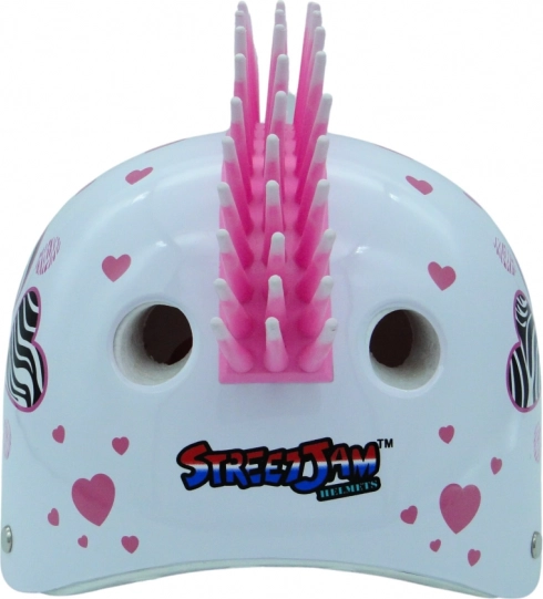 Casco Zebra con cuoricini