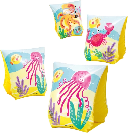 Braccioli gonfiabili da nuoto con motivi marini 23 × 15 cm INTEX