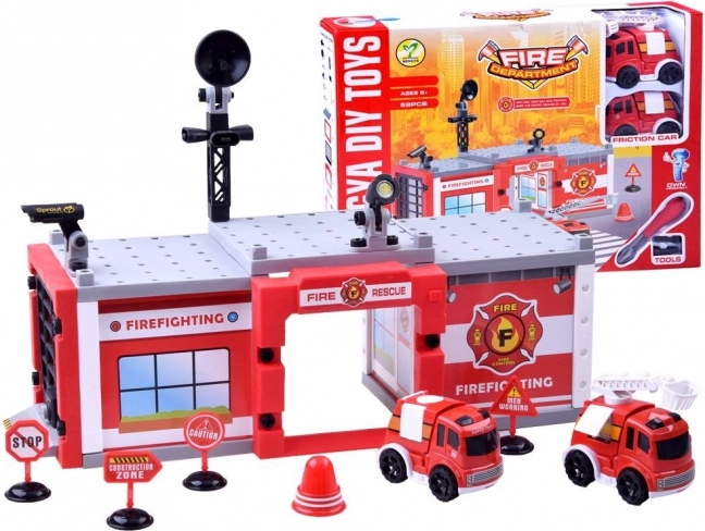 Set di costruzioni stazione dei pompieri, 59 pezzi