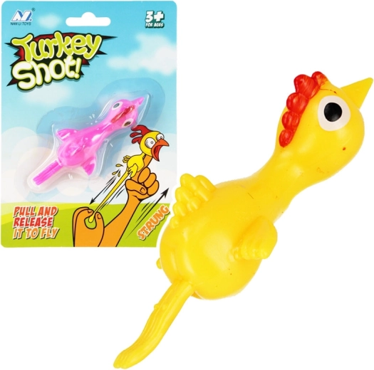 Giocattolo pollo appiccicoso lanciabile