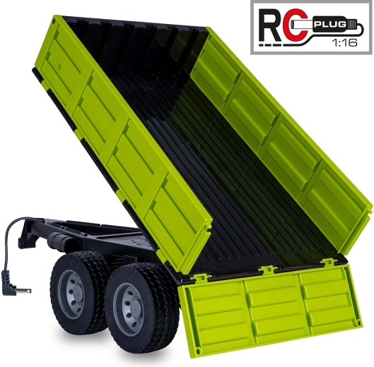 Rimorchio ribaltabile JAMARA per trattore RC 1:16 verde chiaro