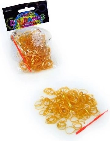 Elastici dorati per intrecciare braccialetti (250 pz) con chiusure e uncinetto