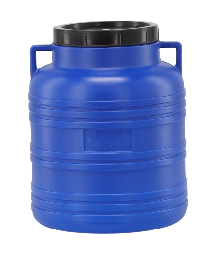Fusto di plastica 30 l con coperchio e maniglie per fermentazione e conservazione degli alimenti