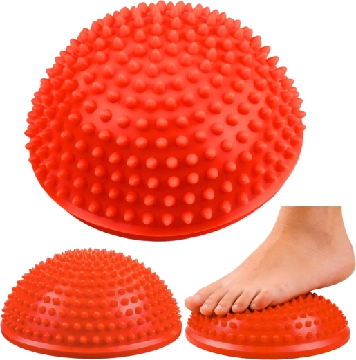 Semisfera sensoriale di equilibrio per massaggio plantare 16 cm – arancione