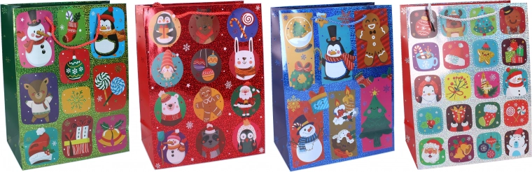 Borsa regalo M 26 × 32 × 10 cm Natale