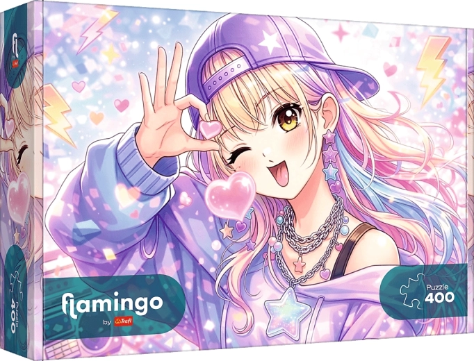 Puzzle Trefl fenicottero: magia pastello 400 pezzi