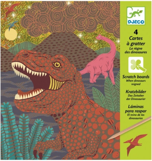 Immagini da grattare Djeco Dinosauri