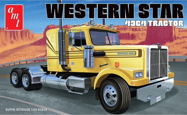 AMT Western Star 4964 Tractor modello in plastica camion 1:24