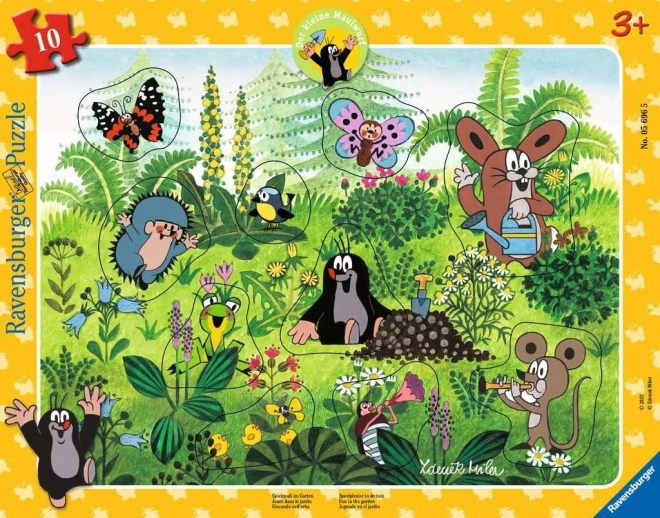Ravensburger puzzle a incastri Talpa – divertimento in giardino, 10 pezzi