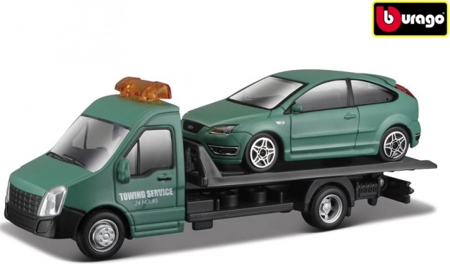 Modello di carro attrezzi Bburago con Ford Focus ST in scala 1:43