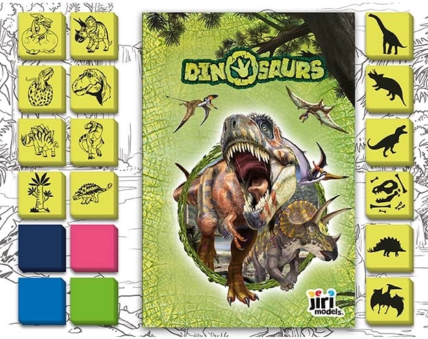 Divertente timbratura Dinosauri