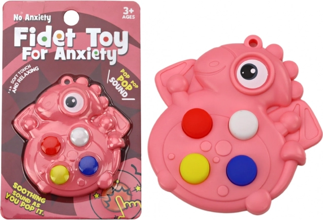 Dinosauro rosa Pop It giocattolo antistress