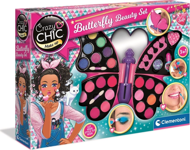 Set cosmetico a farfalla Crazy Chic