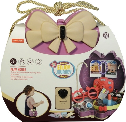 Set di bellezza per bambini 2-in-1 borsetta con accessori