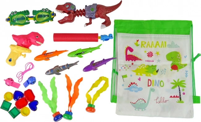 Set da immersione per bambini con dinosauri per acqua e piscina