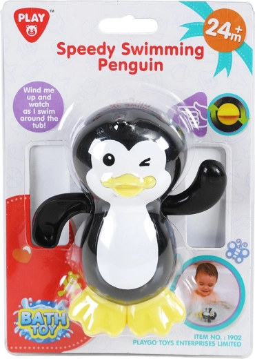 Pinguino veloce che nuota per l’acqua di Playgo