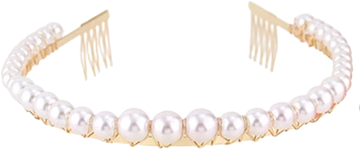 Cerchietto rosa con perle per ragazze