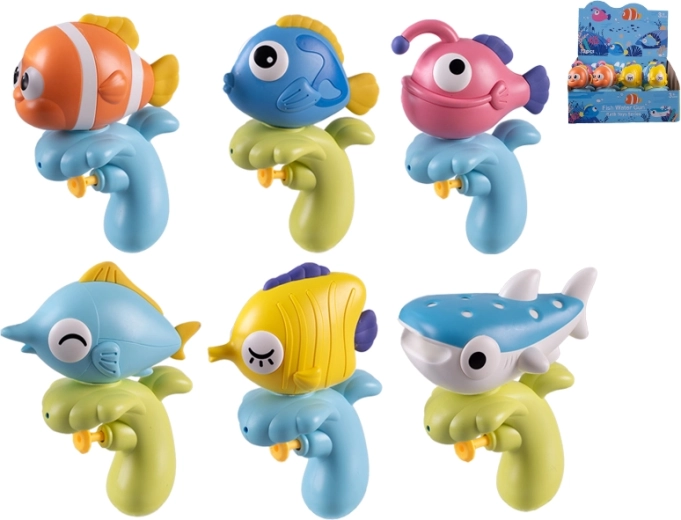 Pistola ad acqua a forma di pesce 15 cm