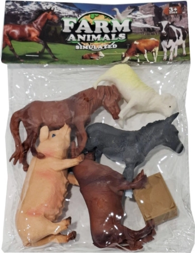 Set di statuine di animali da fattoria