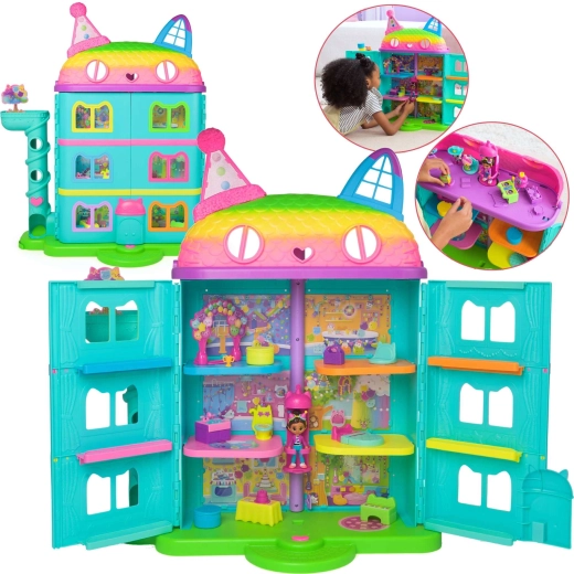 Casetta arcobaleno outlet di Gabi con ascensore e bambola Gabby's Celebration Dollhouse con suoni