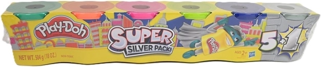 Pasta modellabile Play-Doh colori metallizzati gold/silver 6 pz